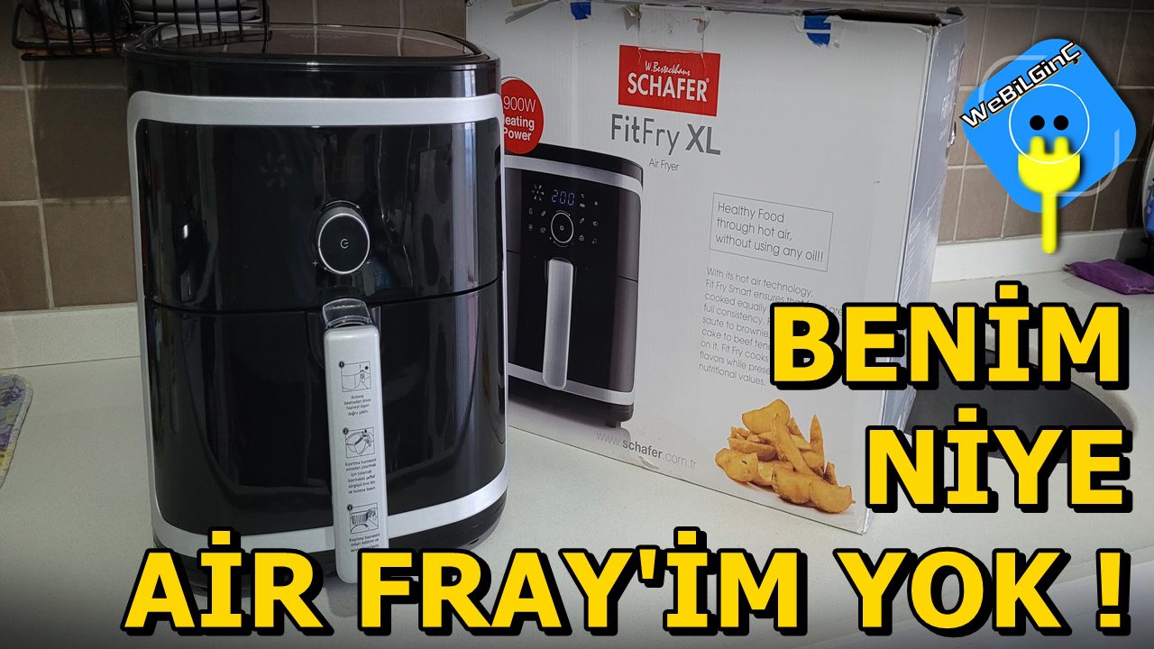 Schafer Fit Fry XL Siyah Airfryer / Sıcak Hava Fritözü